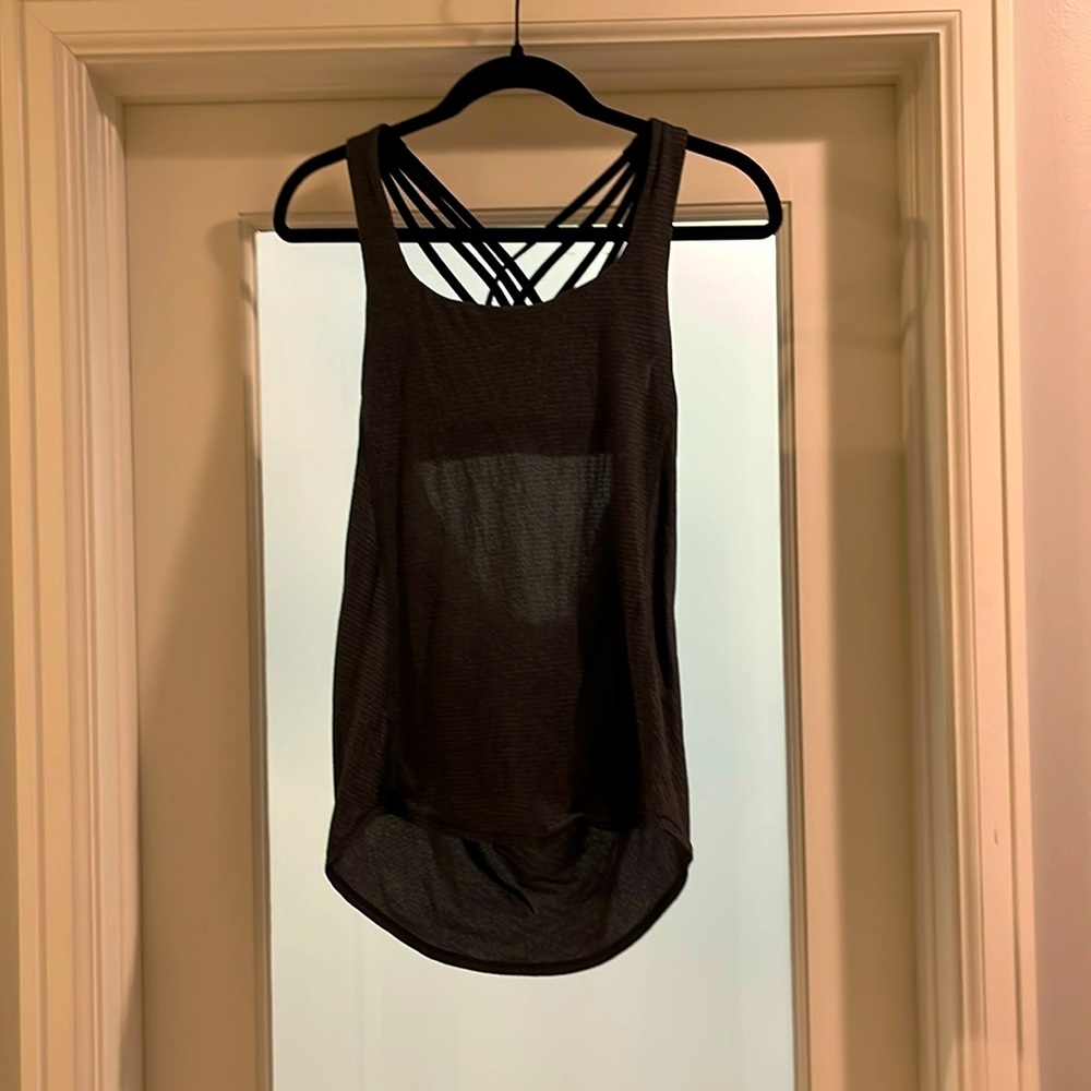 Attached sports bra and tank from lululemon.